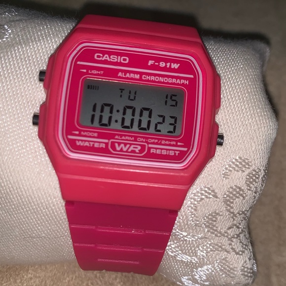casio f91w pink